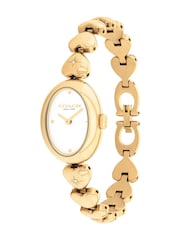 COACH Gold Sammy Plated Heart Bracelet Watch - Image 1 of 5