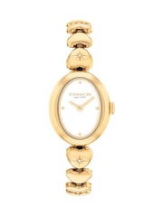 COACH Gold Sammy Plated Heart Bracelet Watch - Image 2 of 5