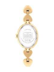 COACH Gold Sammy Plated Heart Bracelet Watch - Image 3 of 5