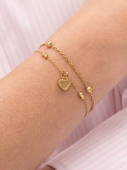 Tommy Hilfiger Gold Tone Played Layered Chain Bracelet - Image 3 of 4