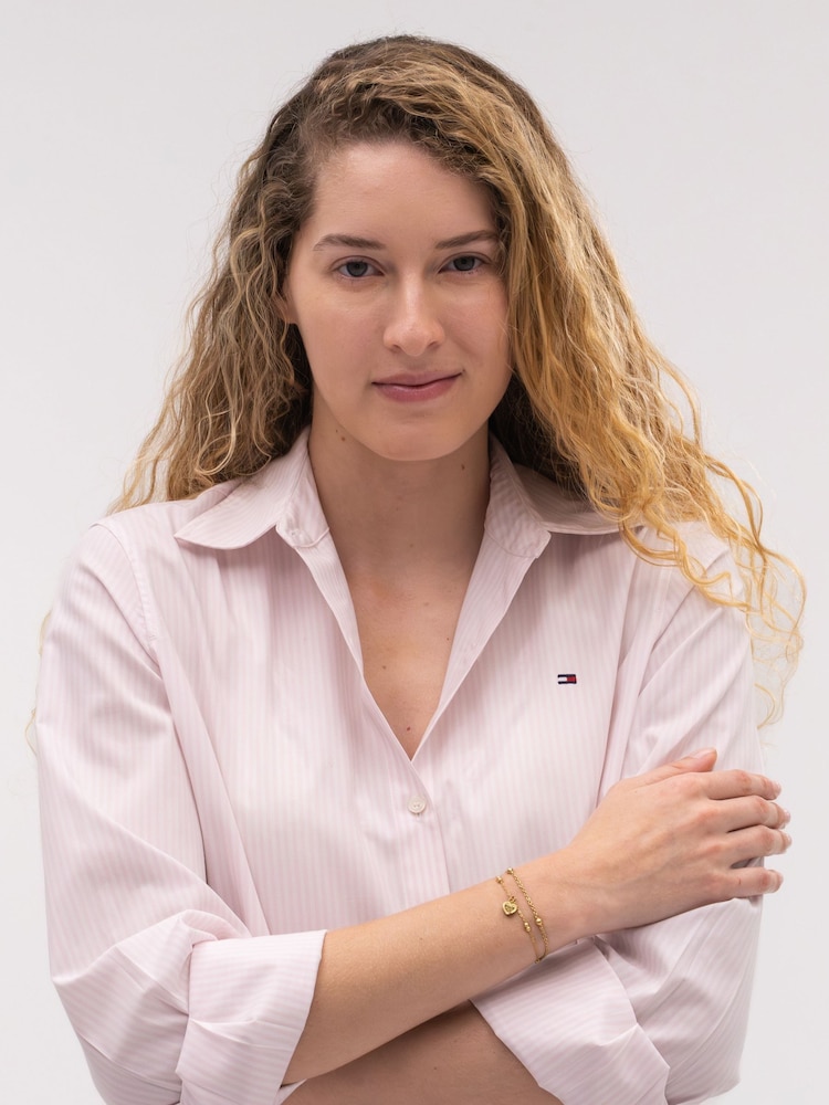 Tommy Hilfiger Gold Tone Played Layered Chain Bracelet - Image 4 of 4