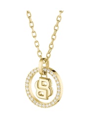 BOSS Gold Tone Double B Divine Gold IP Necklace - Image 5 of 5