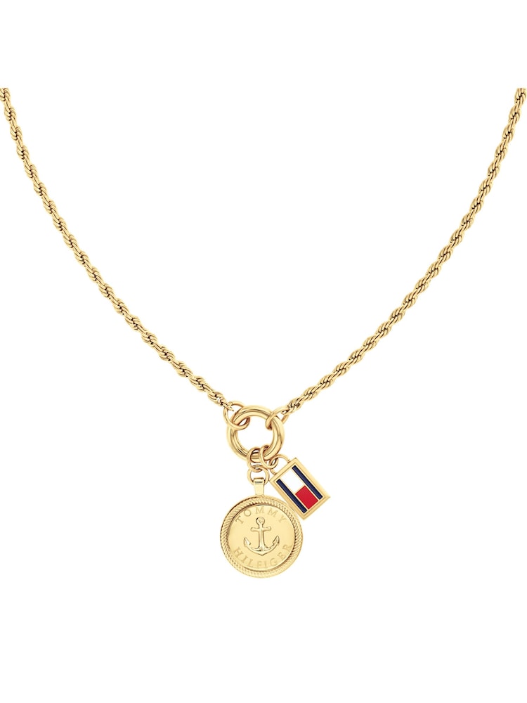 Tommy Hilfiger Gold Plated Nautical Charm  Necklace - Image 2 of 5