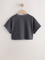 Charcoal Grey Popcorn Boxy Graphic T-Shirt (3-16yrs) - Image 2 of 4