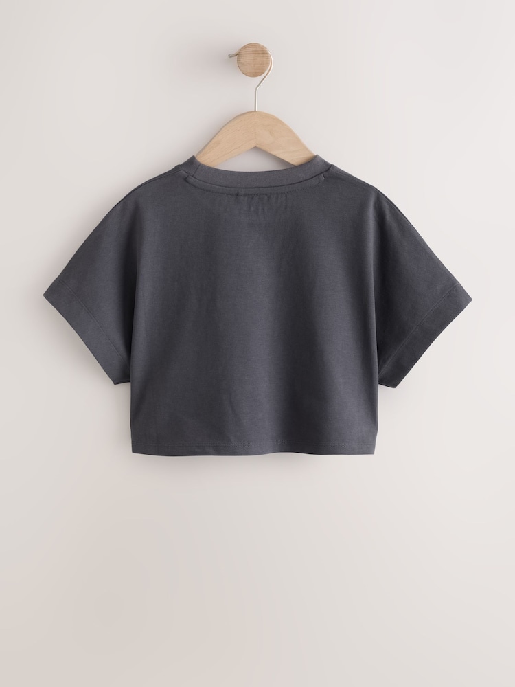 Charcoal Grey Popcorn Boxy Graphic T-Shirt (3-16yrs) - Image 2 of 4 Charcoal Grey Popcorn Boxy Graphic T-Shirt (3-16yrs) - Image 2 of 4
