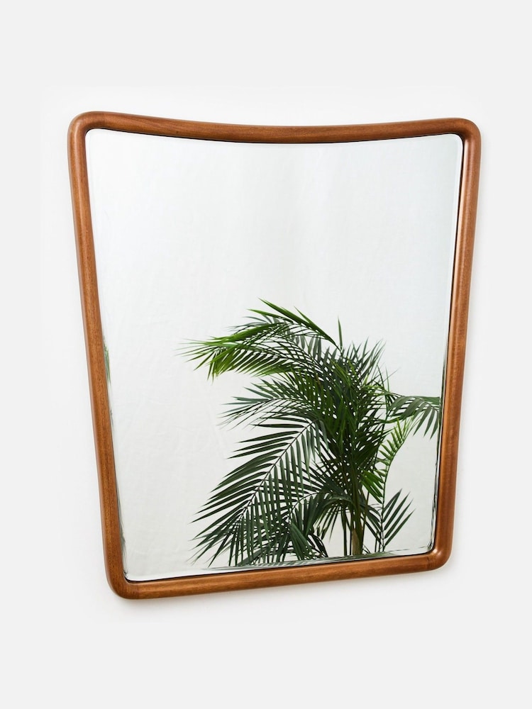 Oliver Bonas Brown Mateu Mango Wood Wall Mirror - Image 1 of 4