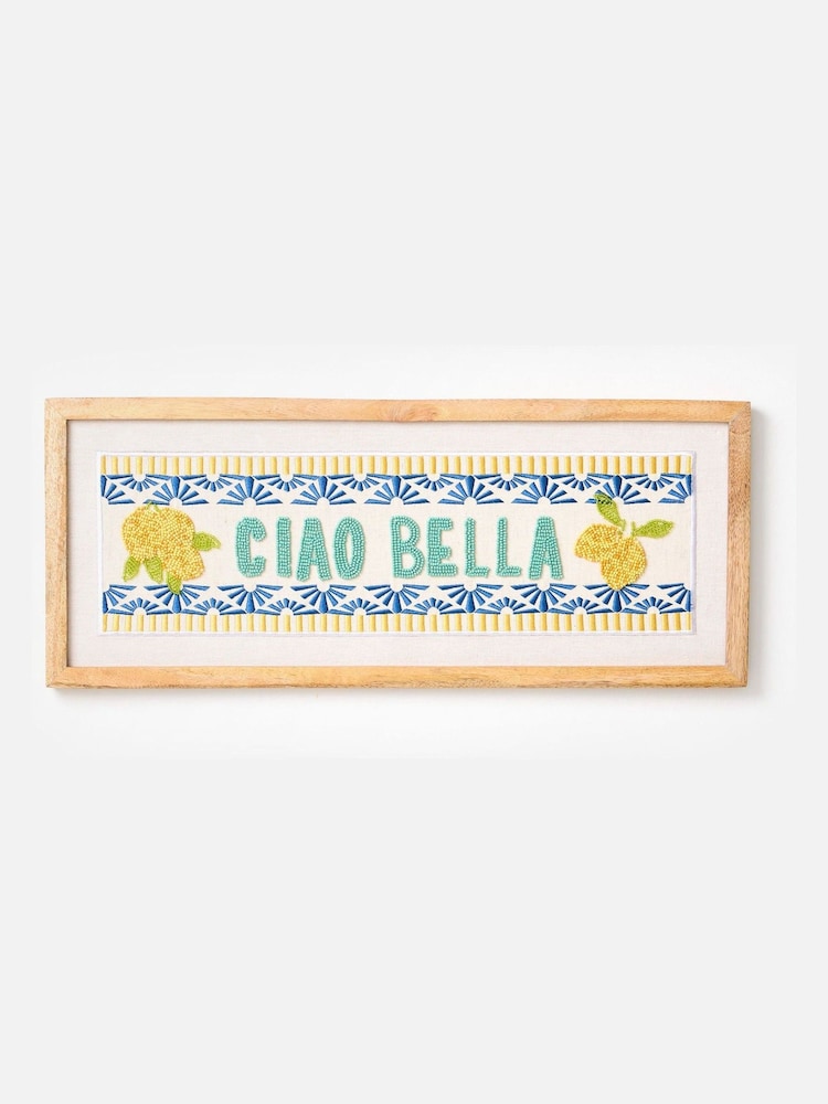 Oliver Bonas Yellow Ciao Bella Beaded Wall Art - Image 2 of 4 Oliver Bonas Yellow Ciao Bella Beaded Wall Art - Image 2 of 4