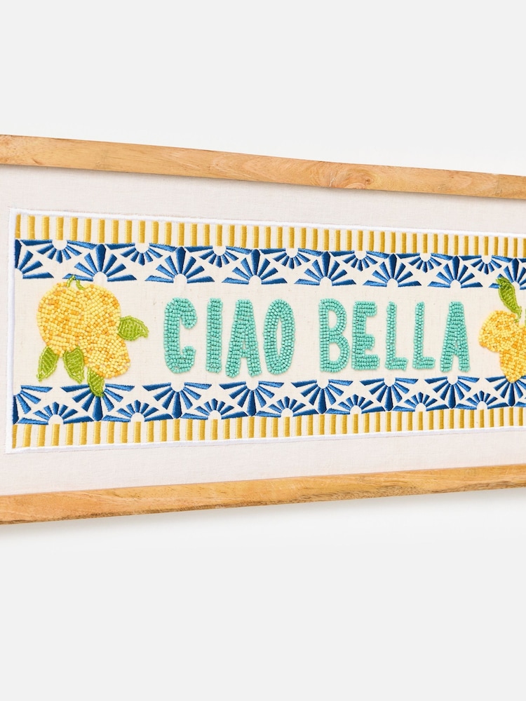 Oliver Bonas Yellow Ciao Bella Beaded Wall Art - Image 4 of 4 Oliver Bonas Yellow Ciao Bella Beaded Wall Art - Image 4 of 4