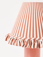 Oliver Bonas Pink Glass Ruffle Desk & Table Lamp - Image 3 of 4