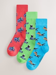 Bright Guinness Pattern Socks 3 Pack - Image 1 of 6