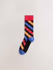 Bright Blue/Green/Red Geo - 圖案襪子 5 雙裝 - 圖片 6/8