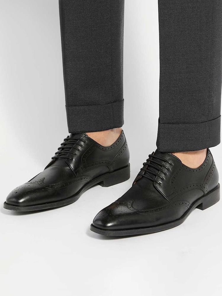 Dune London Black Sunni Wide Fit Derby Shoes - Image 1 of 6