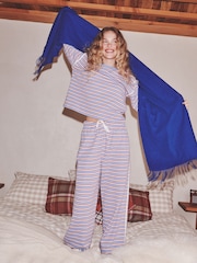 Красно-синяя - Long Sleeve Stripe Lounge Set - Изображение 1 8