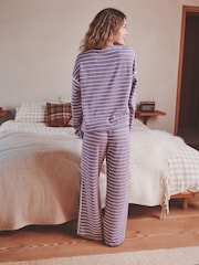 Красно-синяя - Long Sleeve Stripe Lounge Set - Изображение 4 8