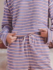 Красно-синяя - Long Sleeve Stripe Lounge Set - Изображение 5 8
