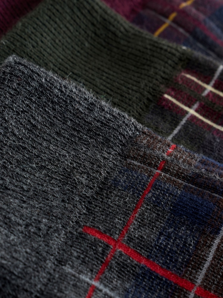 Rich Red/ Blue Check Pattern Socks 5 Pack - Image 8 of 8 Rich Red/ Blue Check Pattern Socks 5 Pack - Image 8 of 8