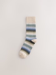Blue/ Yellow/ Red Ombre Stripe - 圖案襪子 5 雙裝 - 圖片 3/8