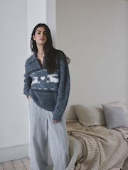 Grey Knitted Bunny Jumper - Image 2 of 3