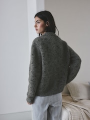 Gray - Knitted Bunny Jumper - Larawan 3 ng 7