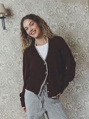 Burgundy Red Duck Cardigan - Image 2 of 4