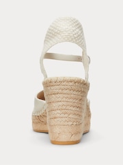 Lauren Ralph Lauren White Contrast Wedge Espadrille Sandals - Image 3 of 4