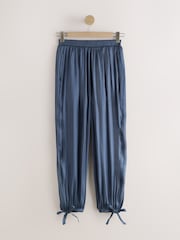 Navy Metallic Balloon Leg Trousers - Image 6 of 8