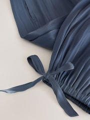 Navy Metallic Balloon Leg Trousers - Image 8 of 8