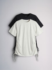 The Set 2 Pack Ruched Side Maternity T-Shirts - Imagen 1 de 5