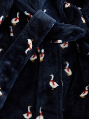 Navy Ducks - Superblød morgenkåbe - Billede 2 af 3