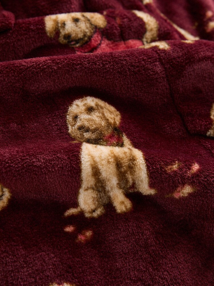 Burgundy Red Charlie The Cockapoo Cosy Dressing Gown - Image 7 of 7