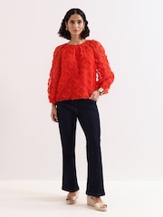 Phase Eight Shayla Red Blouse - Imagen 3 de 6
