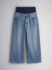 The Set 2 Pack Wide Leg Overbump Maternity Jeggings Blue/Dark Blue - Image 2 of 6