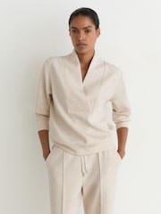 Reiss Annabel Premium Interlock Sjalringad Tröja - Bild 1 av 6