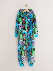 Blue Minecraft Fleece All-In-One (4-16yrs) - Image 1 of 4