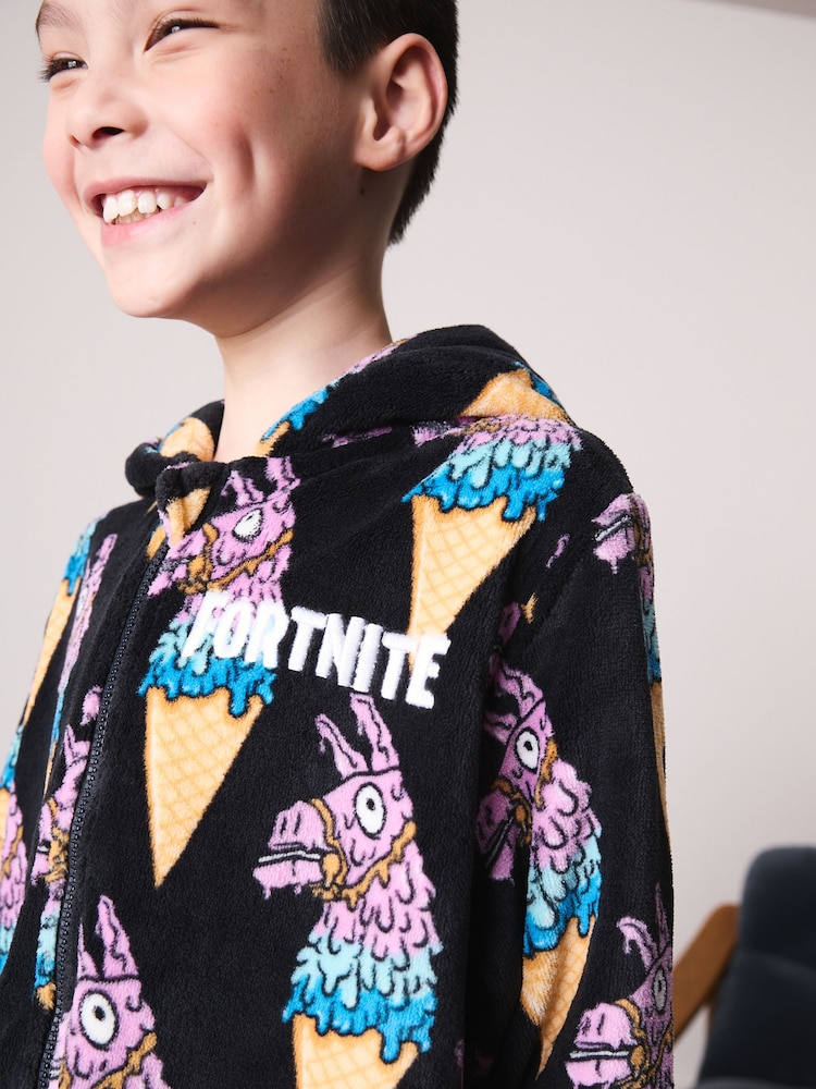 Juoda Visapusė Fortnite Lama - Vilnonis „viskas viename“ (5-16yrs) - 2 paveikslėlis iš 6 Juoda Visapusė Fortnite Lama - Vilnonis „viskas viename“ (5-16yrs) - 2 paveikslėlis iš 6