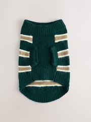 Green Stripe Knitted Pet Jumper - Image 6 of 9