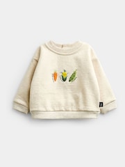 Jojo Maman Bébé Green Vegetable Appliqué Sweatshirt & Jogger Set - Image 2 of 7