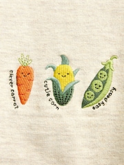 Jojo Maman Bébé Green Vegetable Appliqué Sweatshirt & Jogger Set - Image 7 of 7