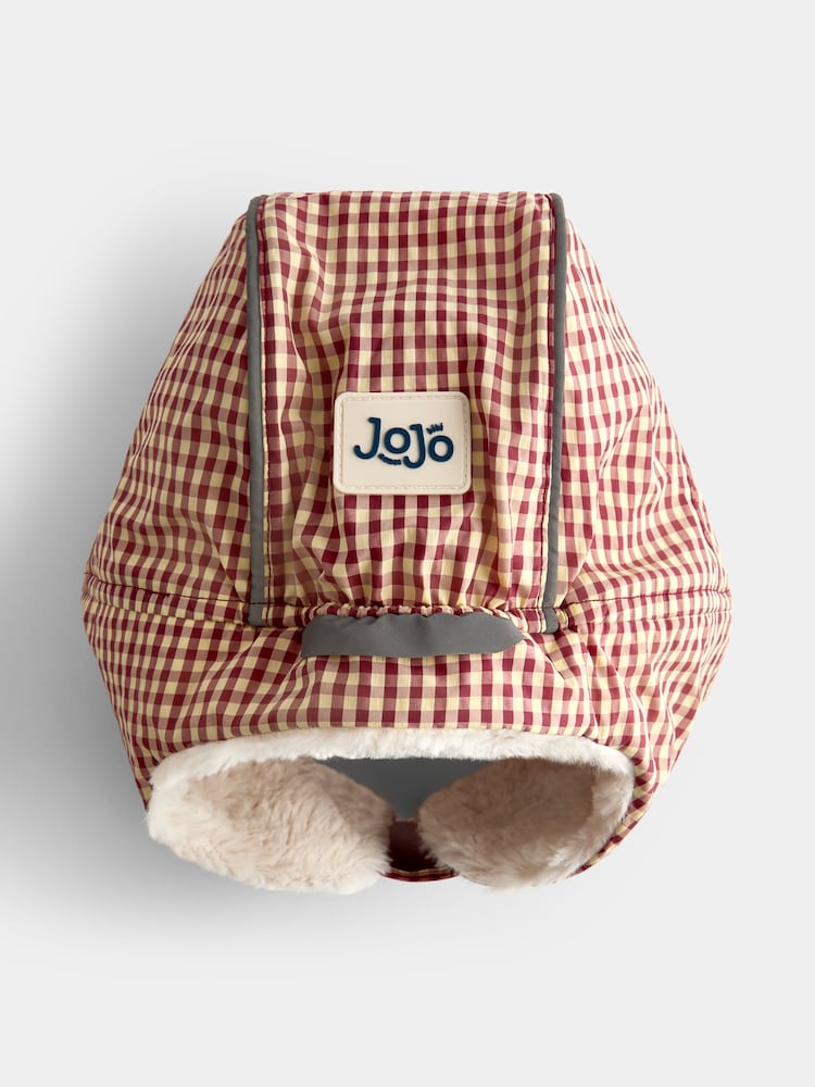 JoJo Maman Bébé Brown Gingham Cosy Trapper Hat - Image 2 of 3 JoJo Maman Bébé Brown Gingham Cosy Trapper Hat - Image 2 of 3
