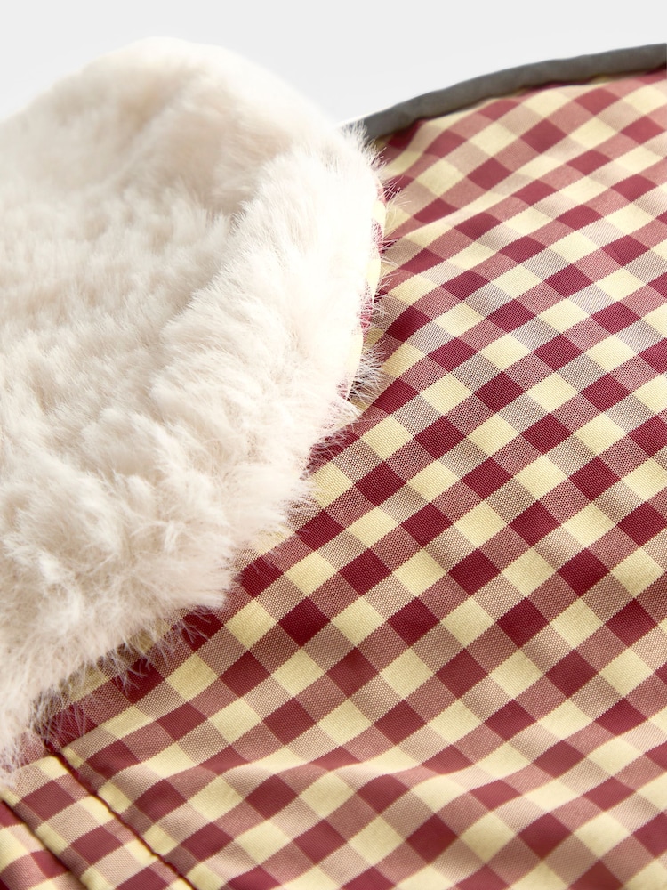 JoJo Maman Bébé Brown Gingham Cosy Trapper Hat - Image 3 of 3 JoJo Maman Bébé Brown Gingham Cosy Trapper Hat - Image 3 of 3