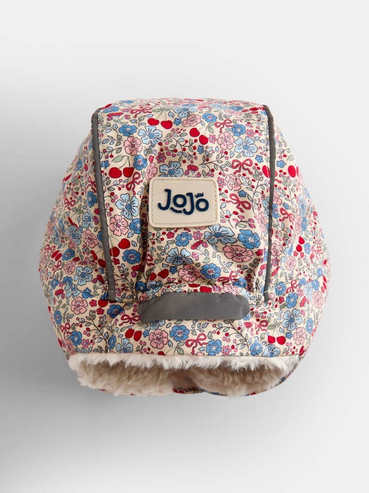JoJo Maman Bébé Stone Ditsy Cosy Trapper Hat - Image 2 of 4 JoJo Maman Bébé Stone Ditsy Cosy Trapper Hat - Image 2 of 4