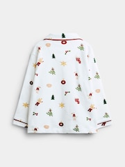 JoJo Maman Bébé White Christmas Letter to Santa Pyjamas - Image 3 of 8