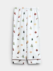 JoJo Maman Bébé White Christmas Letter to Santa Pyjamas - Image 4 of 8