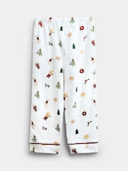 JoJo Maman Bébé White Christmas Letter to Santa Pyjamas - Image 5 of 8