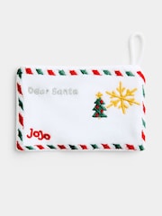 JoJo Maman Bébé White Christmas Letter to Santa Pyjamas - Image 6 of 8