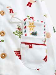 JoJo Maman Bébé White Christmas Letter to Santa Pyjamas - Image 8 of 8