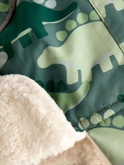JoJo Maman Bébé Green Dinosaur Cosy Trapper Hat - Image 5 of 5