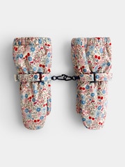 JoJo Maman Bébé Stone Ditsy Fleece Lined Mittens - Image 1 of 4