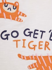 River Island Blue Tiger Stripe Shirt & Shorts Set 3 Piece - Image 4 of 5