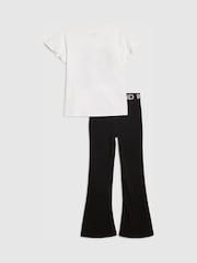 River Island Frill T-Shirt And Kickflare Set - Imagen 2 de 5